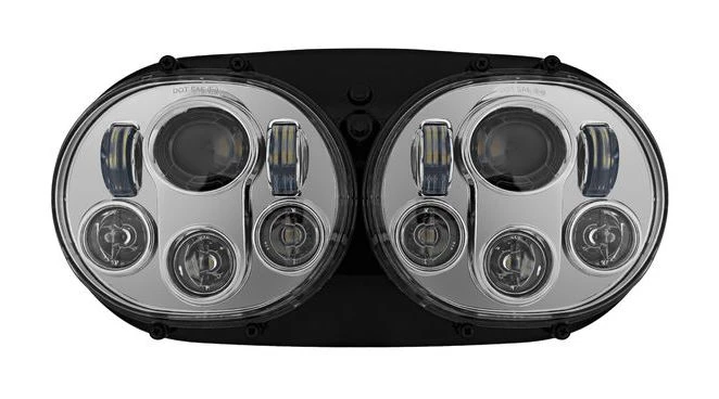 HogWorkz LED Dual Headlights For Harley Road Glide 1998-2013 - Image 7