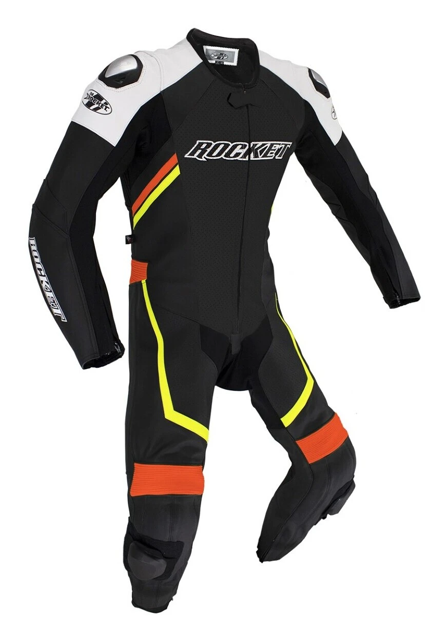 Joe Rocket Speedmaster 7.0 One-Piece Race Suit Black/Red/Hi-Viz Yellow / 48 [Demo - Good]