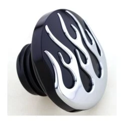 Milwaukee Twins Flame Vented Gas Cap For Harley 1996-2023
