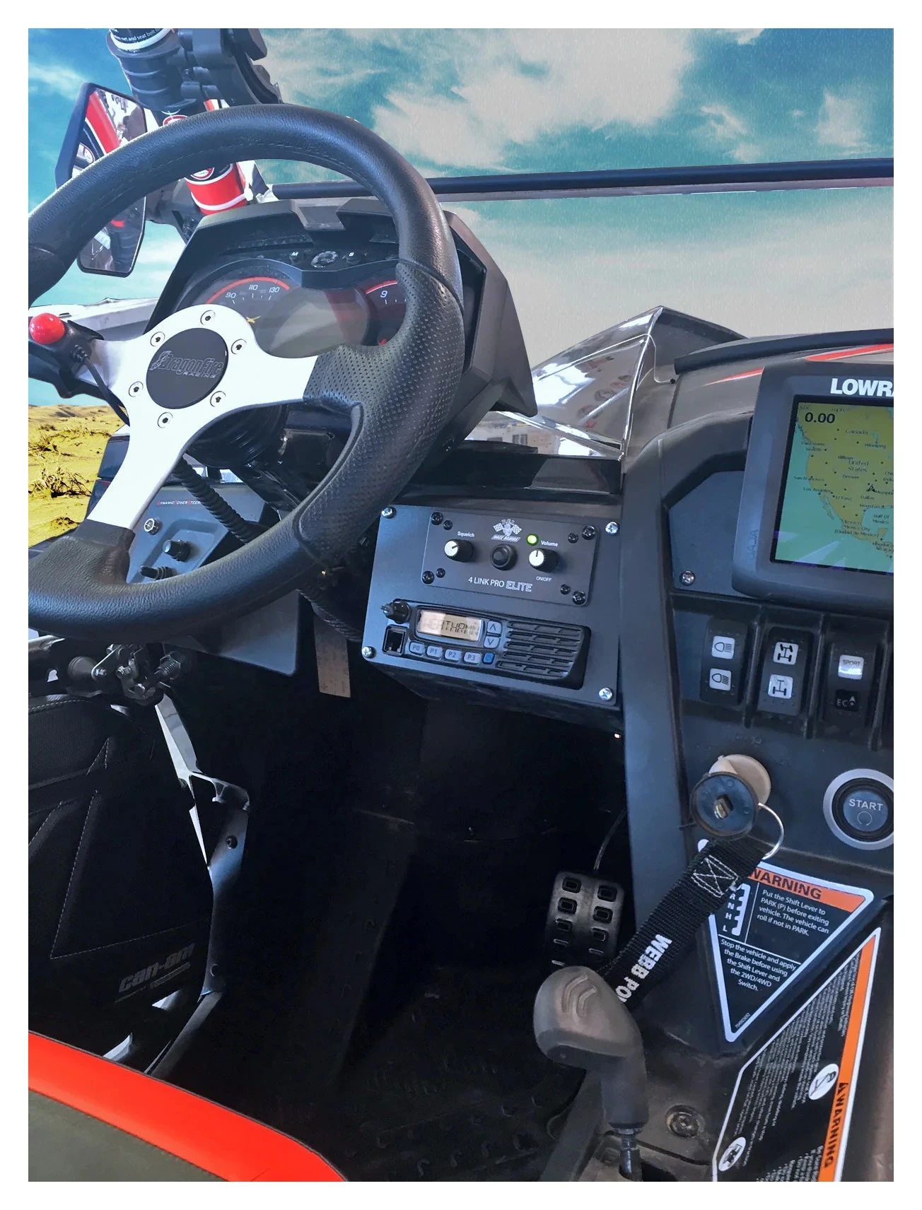 PCI Race Radios Radio Intercom Bracket Can-Am Maverick - Image 4